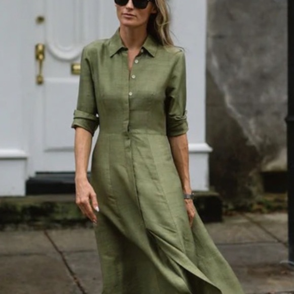 Julia Amory Dresses & Skirts - Classic Olive Long Sleeve Dress